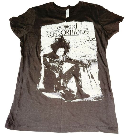 Edward Scissorhands Graphic Tee Black Next Level XL Gothic Movie T-Shirt - Picture 2 of 7